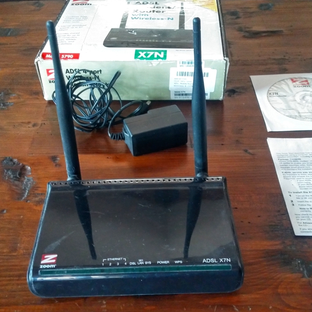 Zoom Modem Wireless WiFi Router X7N 5790 ADSL